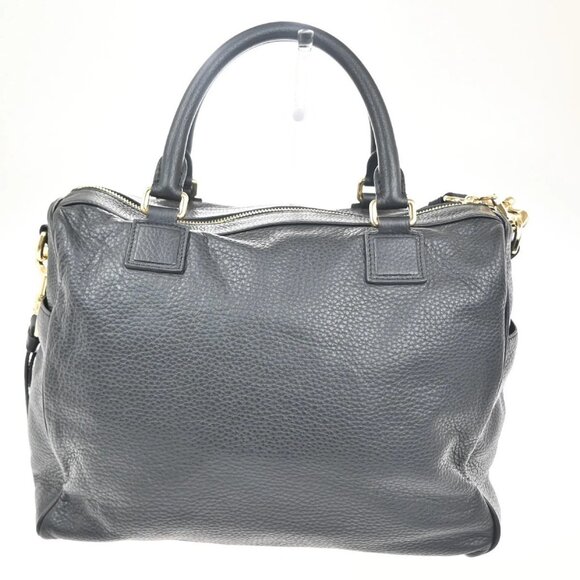 LOEWE Logo Anagram 2Way Shoulder Hand Bag Leather Black GHW Spain 95RL702 - Picture 2 of 16